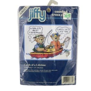 Vintage Sunset Jiffy Catch Of a Lifetime Counted Cross Stitch